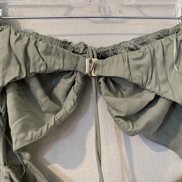 Chic Strapless Midi Dress in Sage - Picture 10 of 11